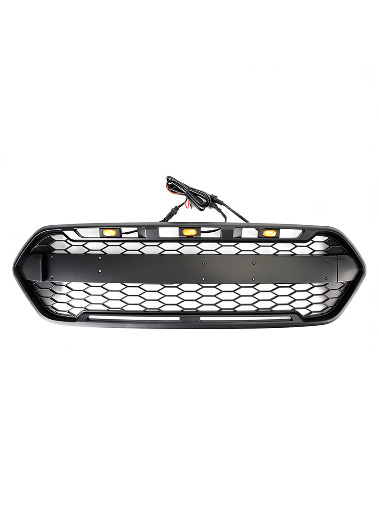2018-2023 Ford Transit Custom Trail W/ 3LED Matte Black Front Bumper Grille