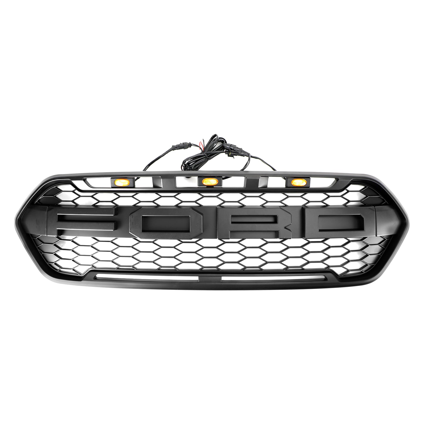 2018-2023 Ford Transit Custom Trail W/ 3LED Matte Black Front Bumper Grille