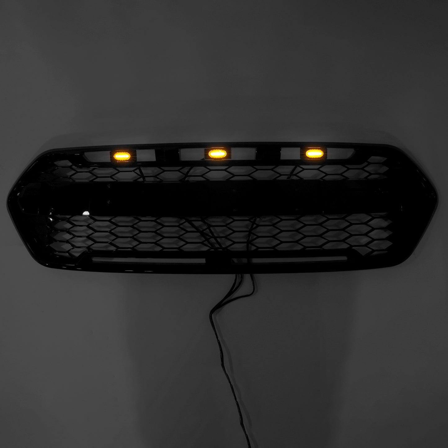 2018-2023 Gloss Black Ford Transit Custom Trail Front Bumper Grille W/ 3LED