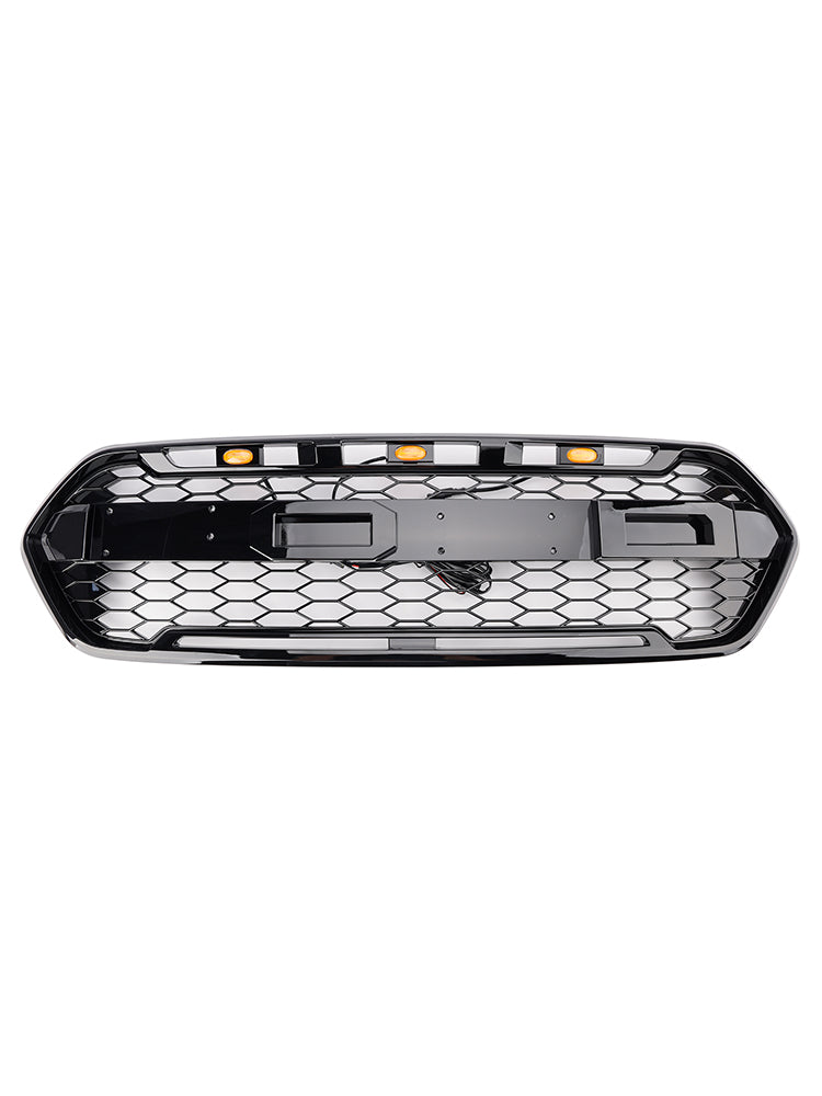 2018 2019 2020 2021 2022 2023 Gloss Black Ford Transit Custom Trail Front Bumper Grille W/ 3LED