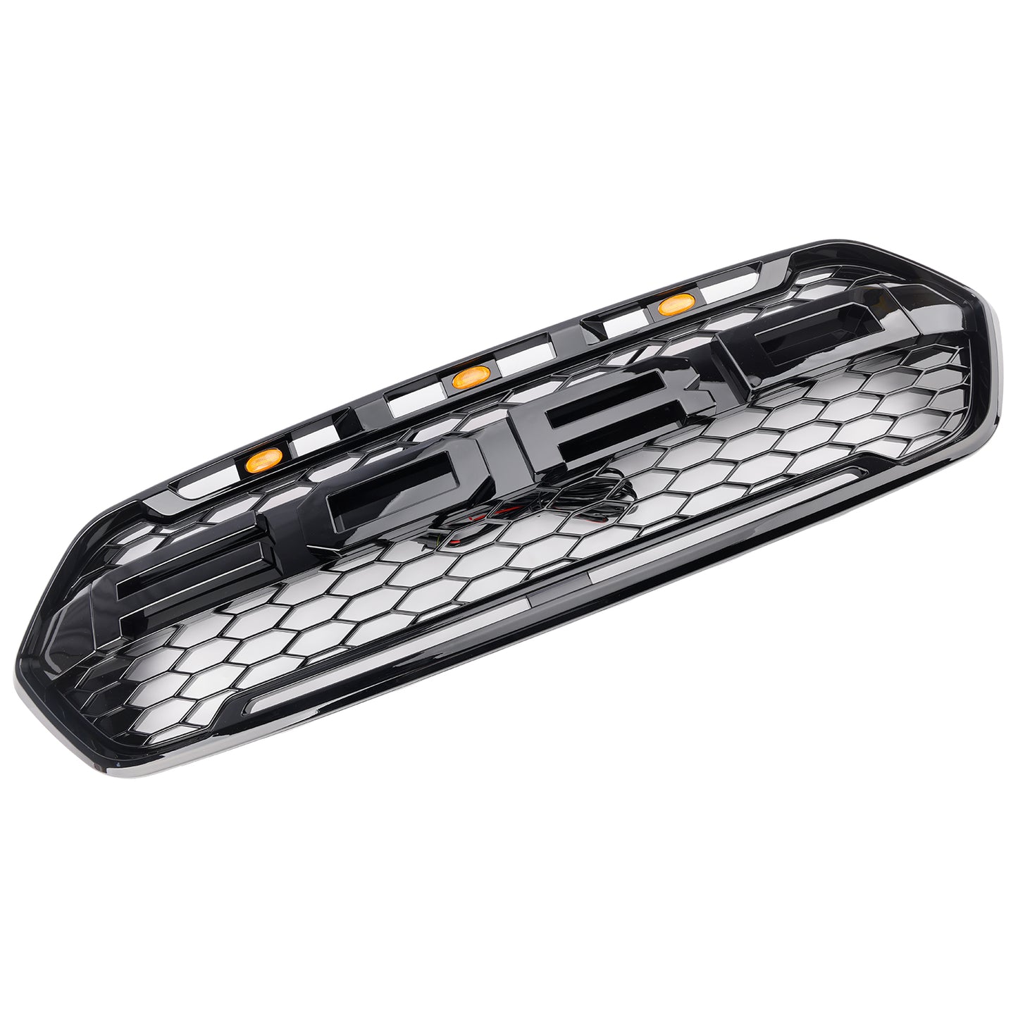 2018 2019 2020 2021 2022 2023 Gloss Black Ford Transit Custom Trail Front Bumper Grille W/ 3LED