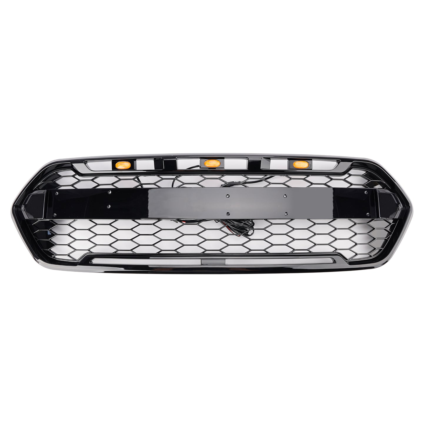 2018 2019 2020 2021 2022 2023 Gloss Black Ford Transit Custom Trail Front Bumper Grille W/ 3LED