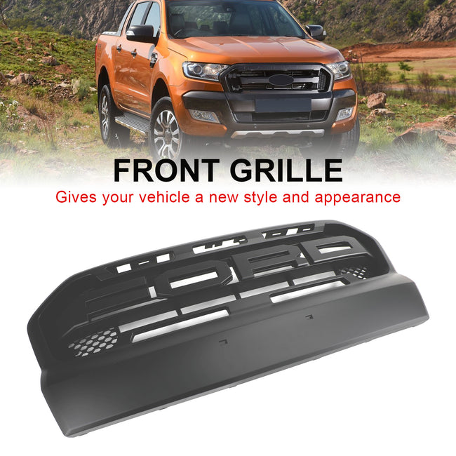 2015-2019 T7 Ford Ranger Front Bumper Grill  Ranger Raptor Style Matt Black