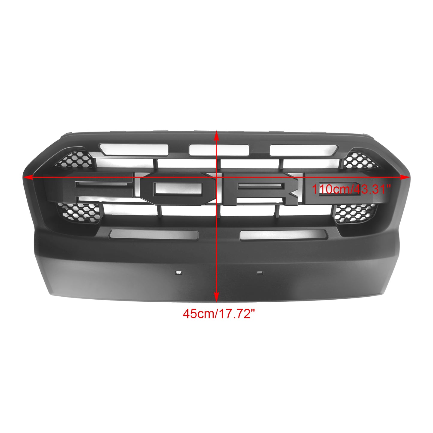 2015-2019 T7 Ford Ranger Front Bumper Grill Ranger Raptor Style Matt Black