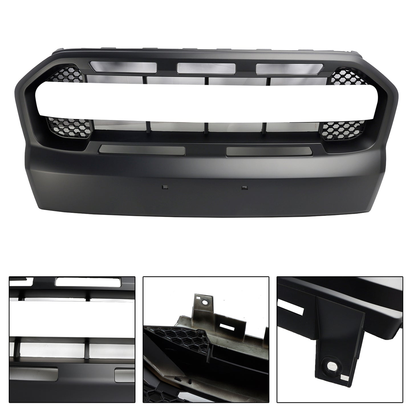 2015 2016 2017 2018 2019 T7 Ford Ranger Front Bumper Grill Ranger Raptor Style Matt Black