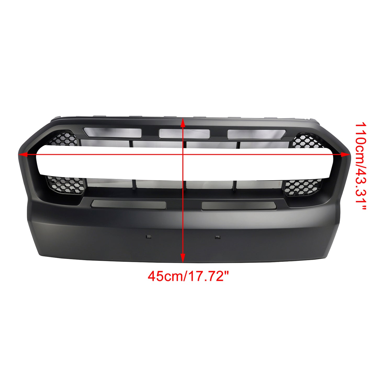 2015 2016 2017 2018 2019 T7 Ford Ranger Front Bumper Grill Ranger Raptor Style Matt Black