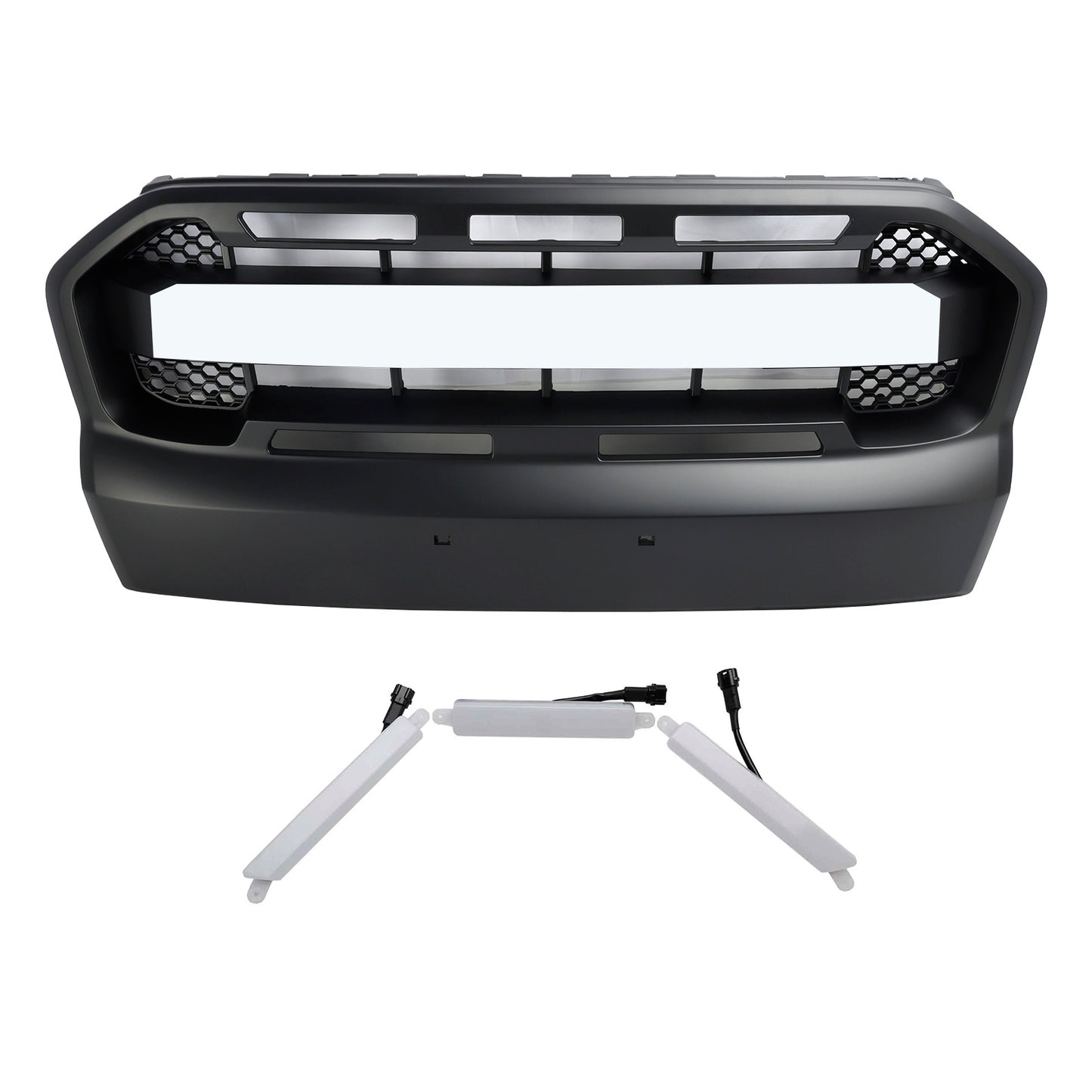 2015 2016 2017 2018 2019 Ford Ranger T7 W/LED Raptor Style Front Bumper Grill Grille