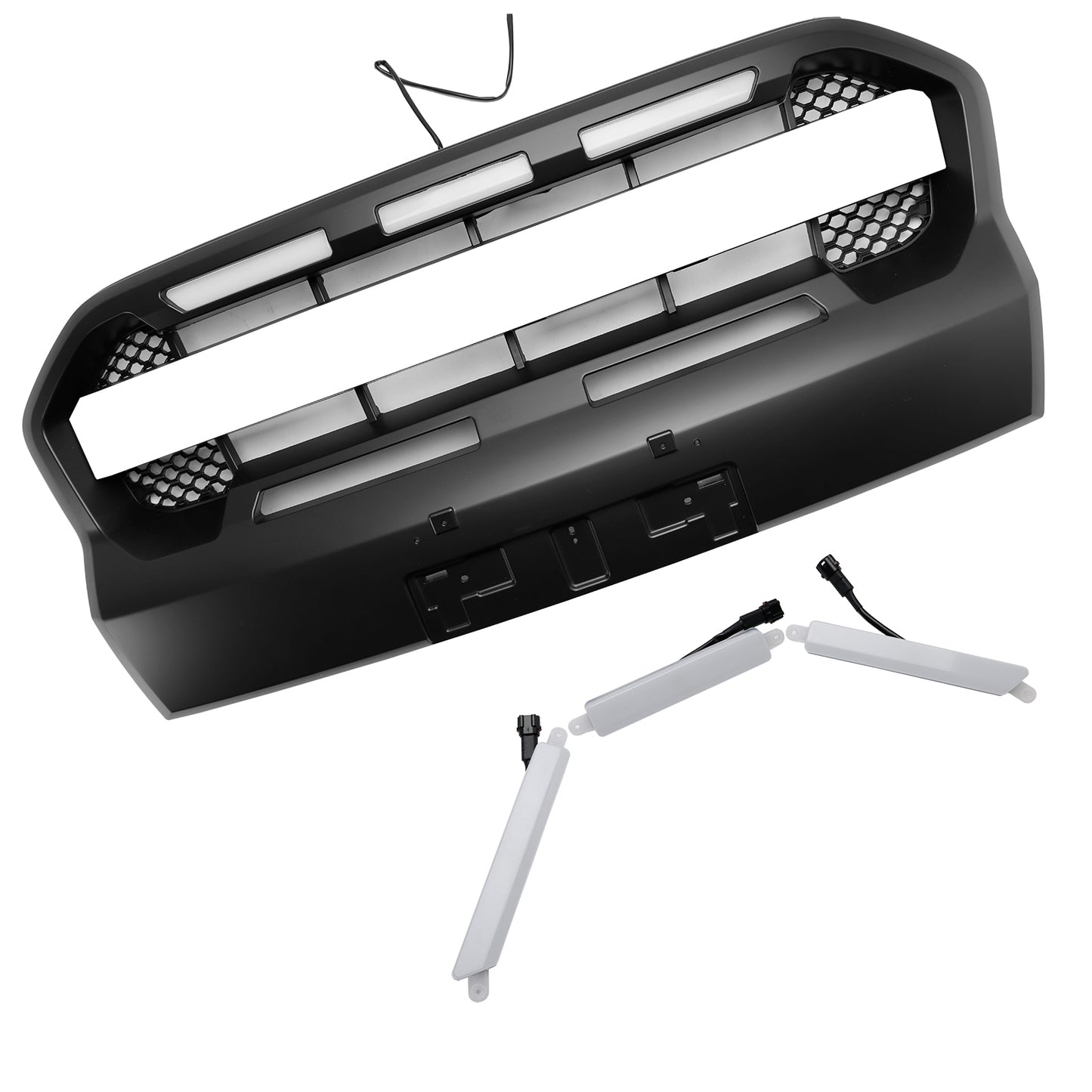 2019-2023 Ford Ranger T8 W/LED Raptor Style Front Bumper Grille Grill