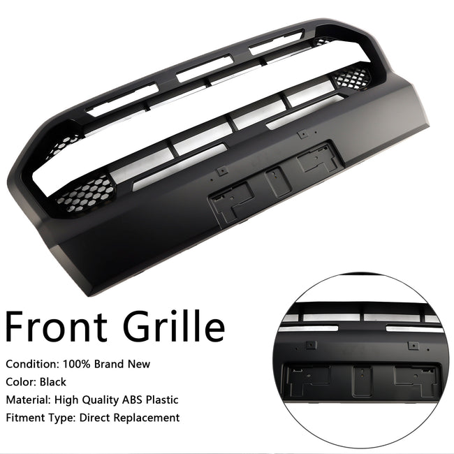2019-2023 Ford Ranger T8 Matt Black Ranger Raptor Style Front Bumper Grille