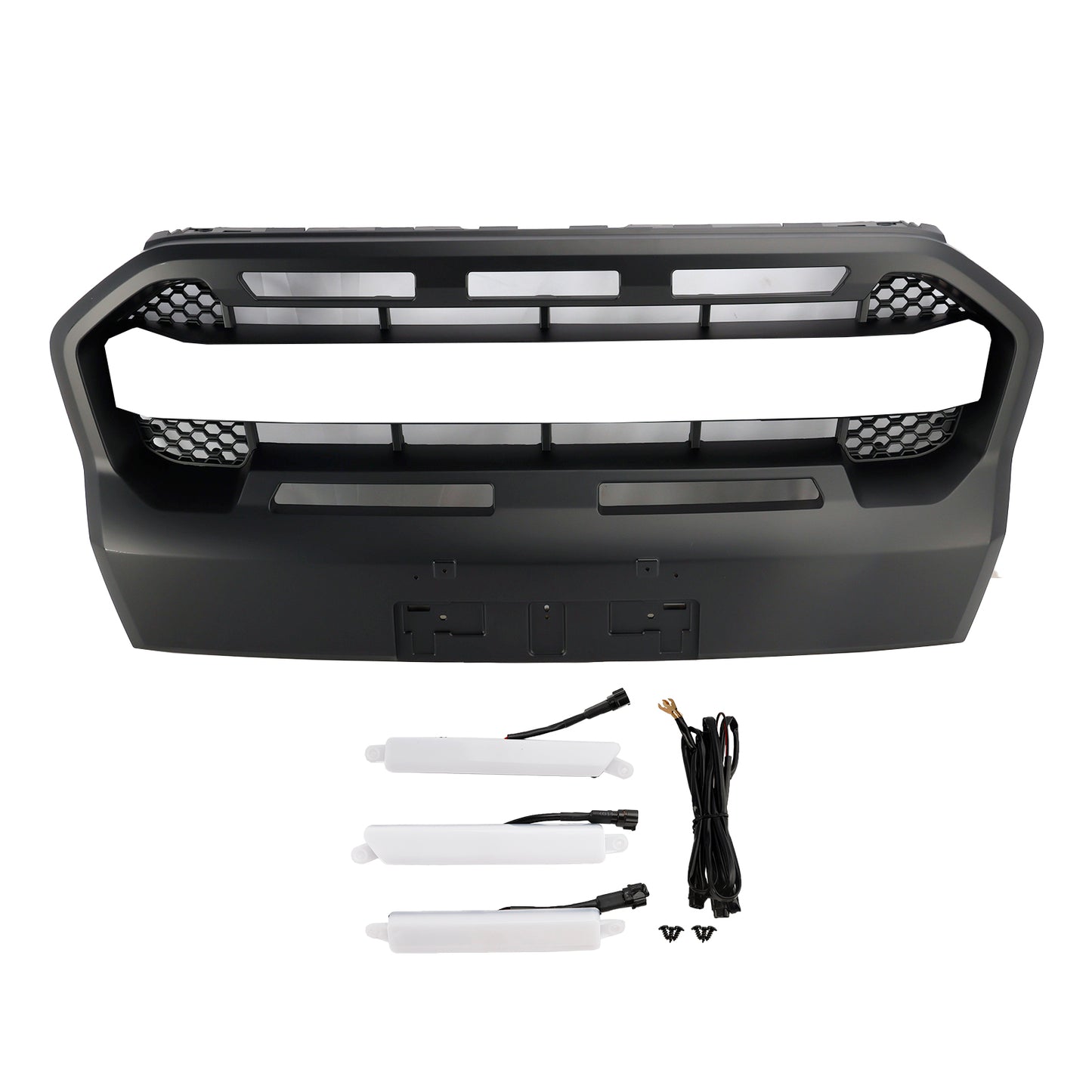 2019-2023 Ford Ranger T8 W/LED Raptor Style Front Bumper Grille Grill