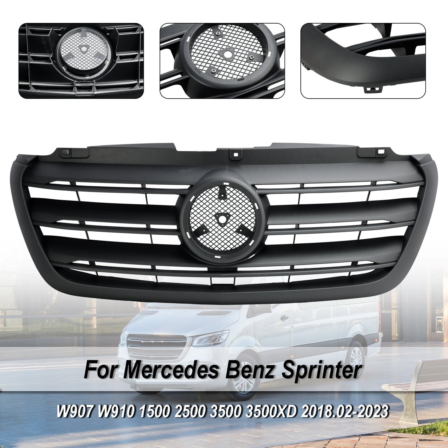 2018.02-2023 Mercedes Benz Sprinter W907 W910 1500 2500 3500 3500XD Front Bumper Grille Grill