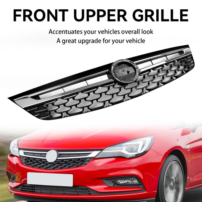 2015-2019 OPEL For VAUXHALL ASTRA K Facelift Front Bumper Grill Grille Black Chrome