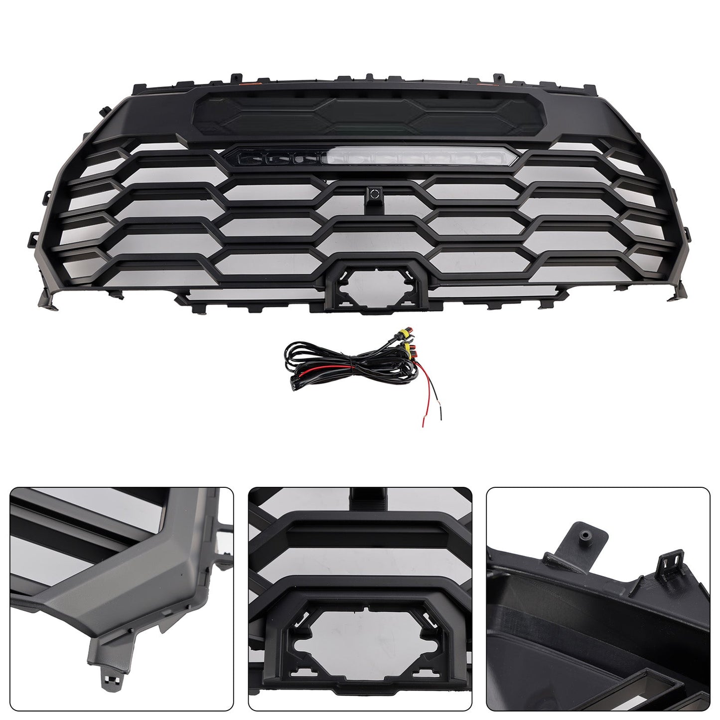 2022-2025 Fit Toyota Tundra TRD PRO Matte Black Front Bumper Grille Grill 53101-0C220