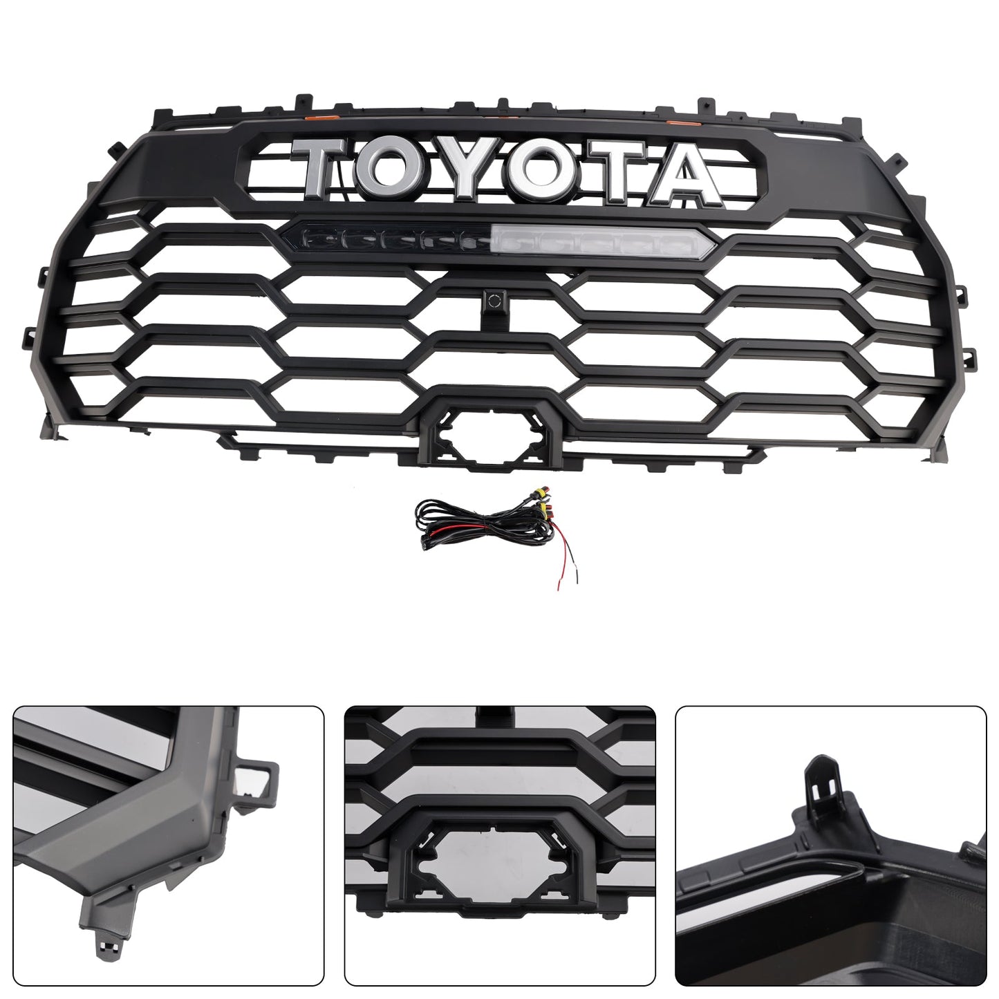2022-2025 Toyota Tundra TRD PRO Matte Black Front Grill Grille With Camera Hole 53101-0C220 53101-0C220