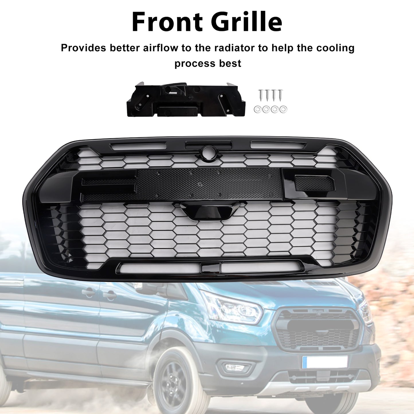 2019-Onwards Ford Transit MK8 Trail Raptor Style Front Bumper Grille 2467809