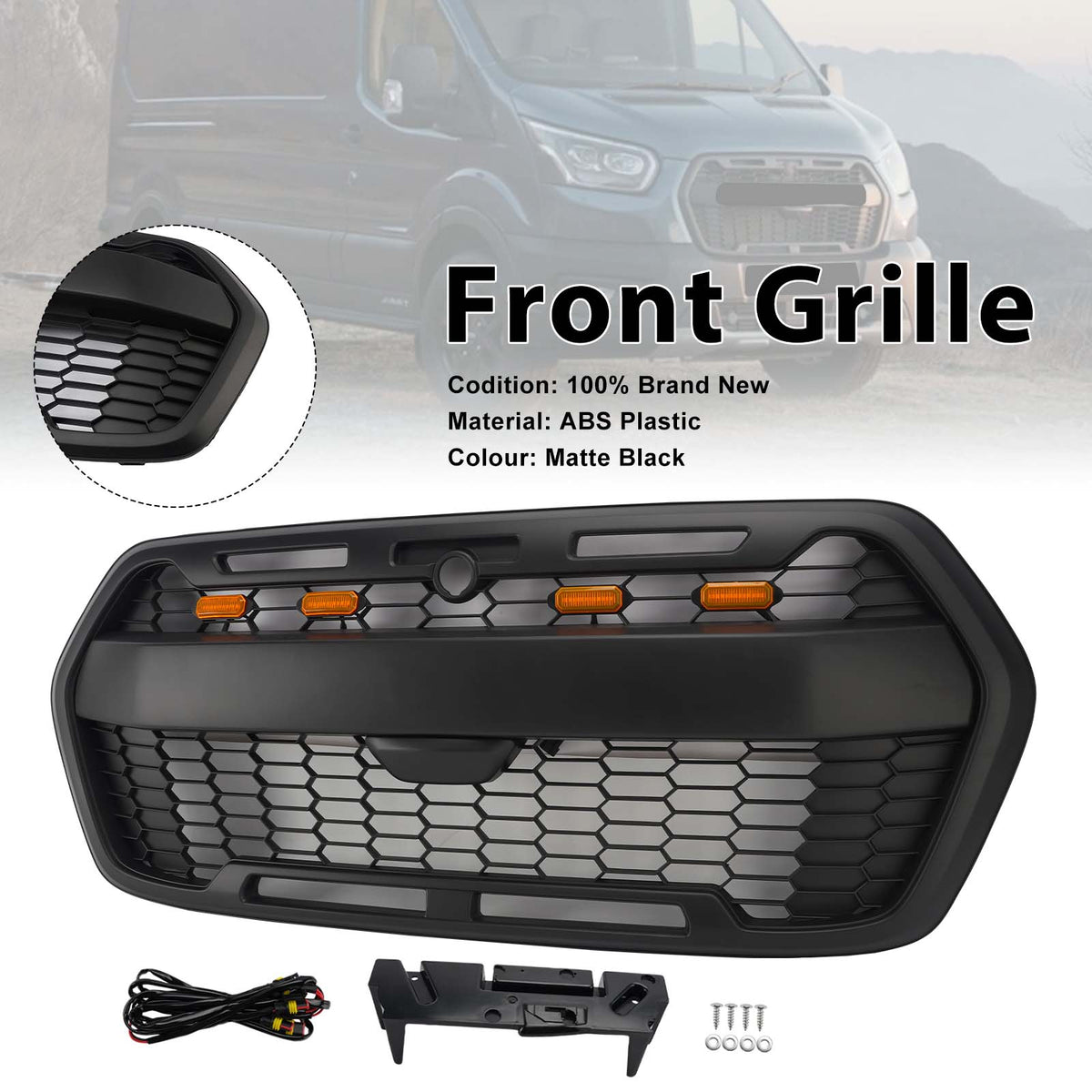 2019-Onwards Ford Transit MK8 Trail Raptor Style Front Bumper Grille 2467809
