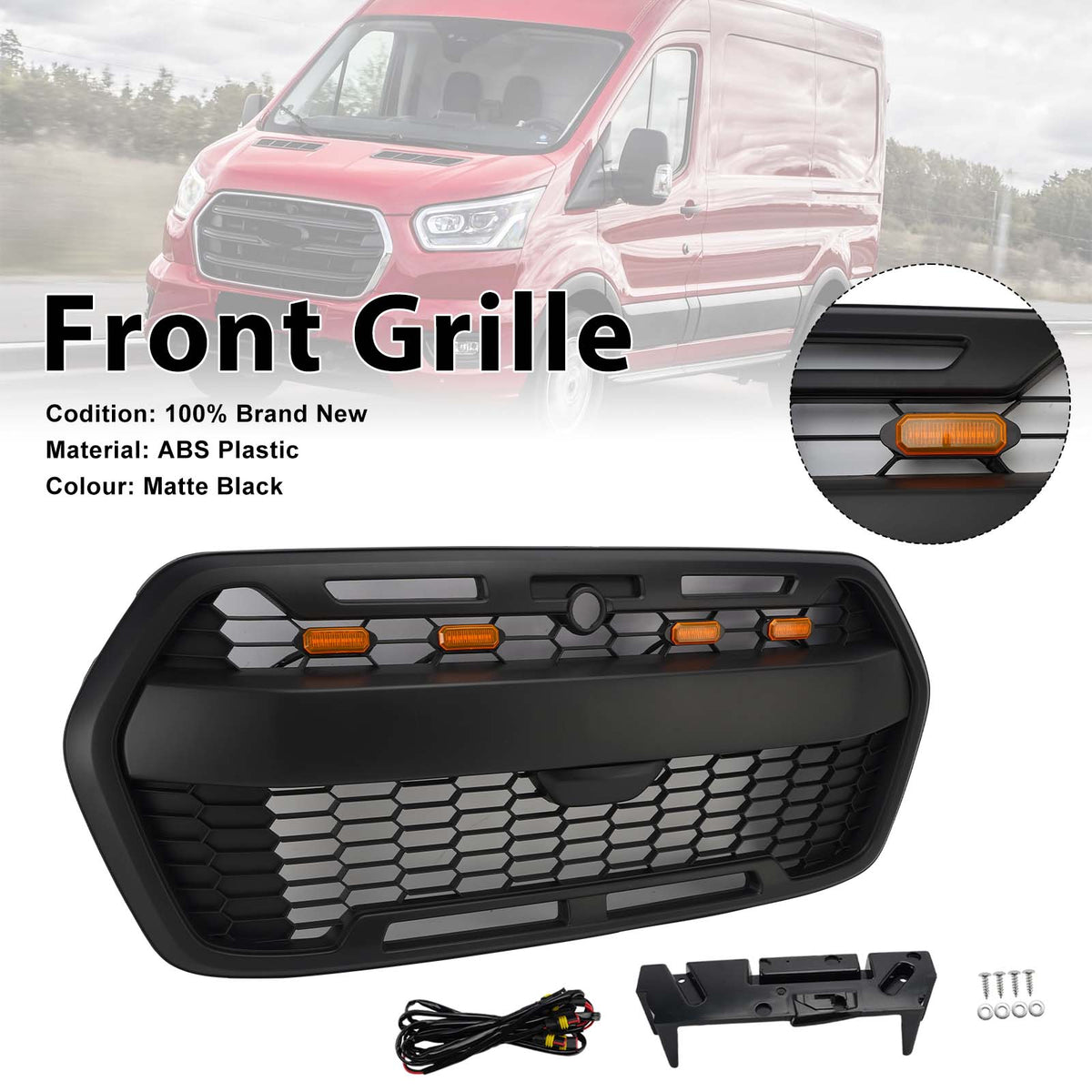 2019-Onwards Ford Transit MK8 Trail Raptor Style Front Bumper Grille 2467809