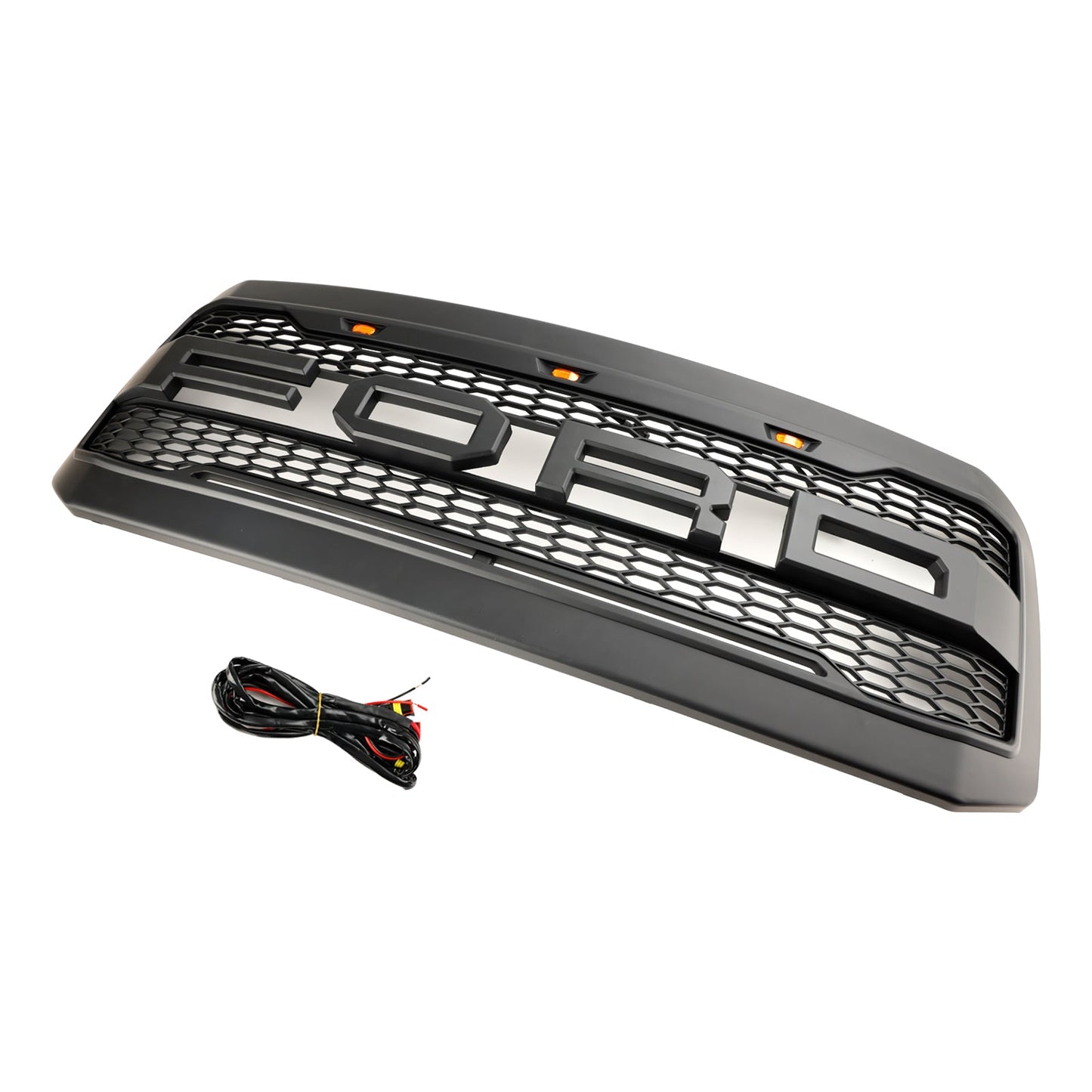 2005 2006 2007 Ford F250 F350 Super Duty W/ LED Front Bumper Grill Grille