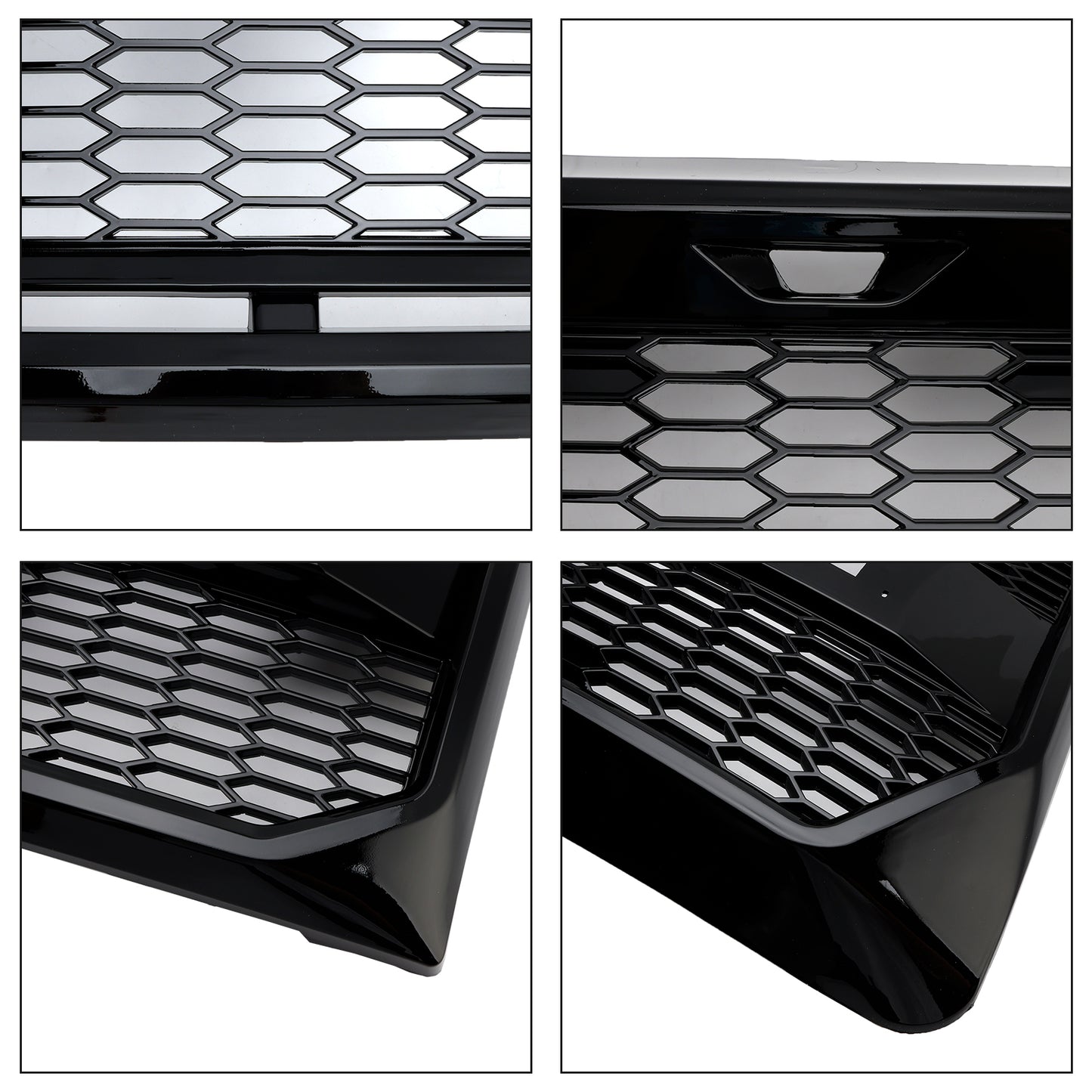 2009-2014 Ford F150 Gloss Black Raptor Style Front Bumper Grille Grill