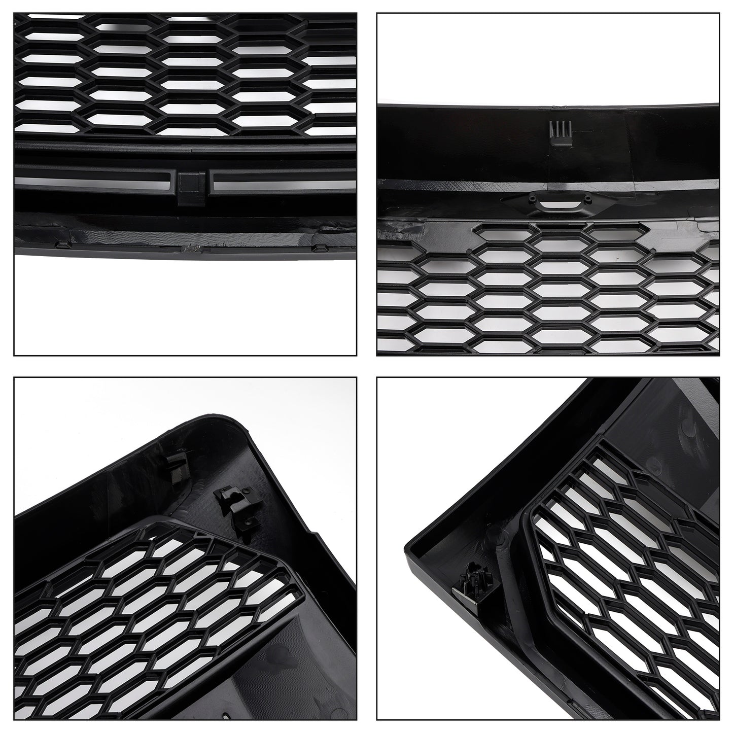 2009-2014 Ford F150 Gloss Black Raptor Style Front Bumper Grille Grill