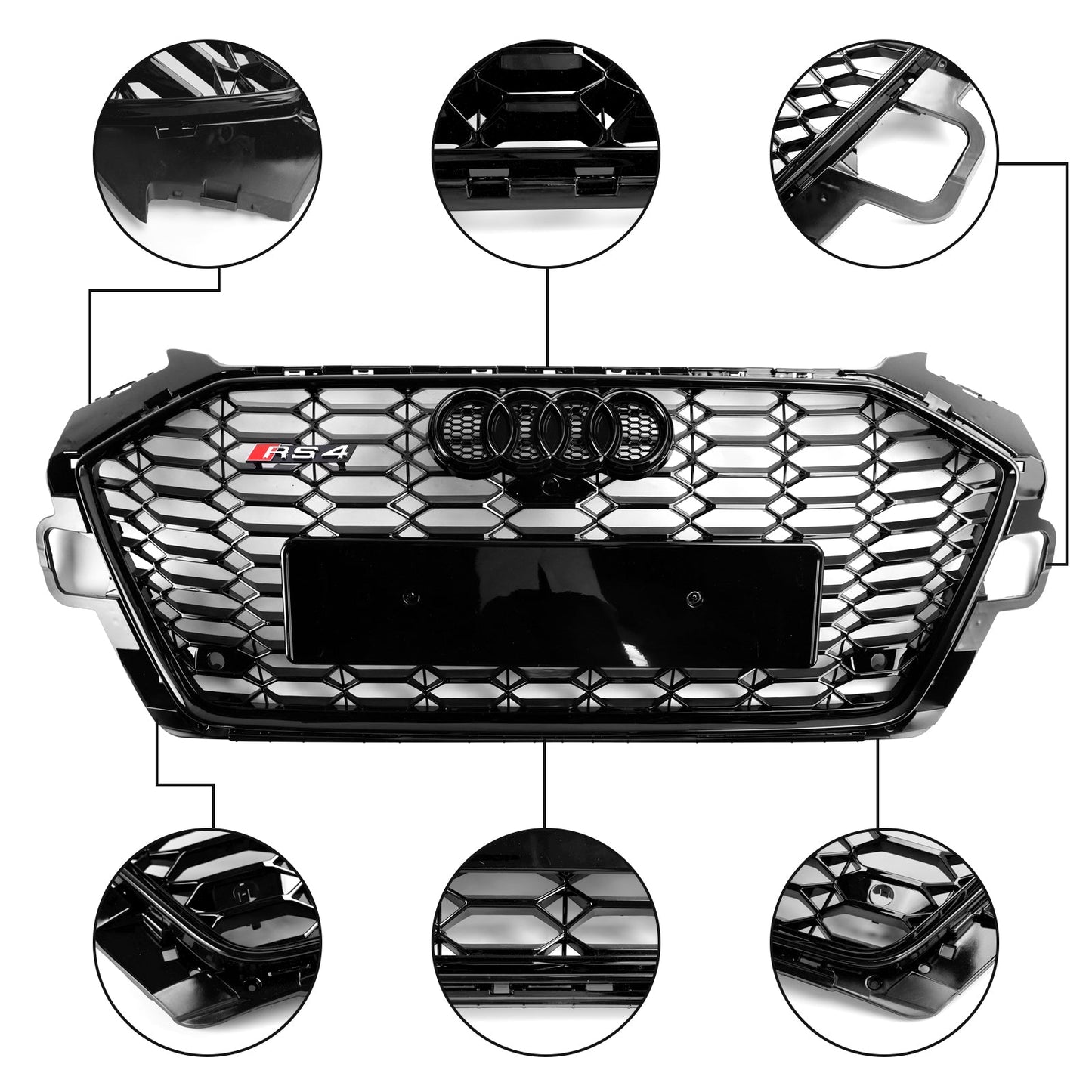 2020-2022 Audi A4 B9.5 A4 S-Line S4 RS4 Style Front Bumper Grill Grille 8W0853651D