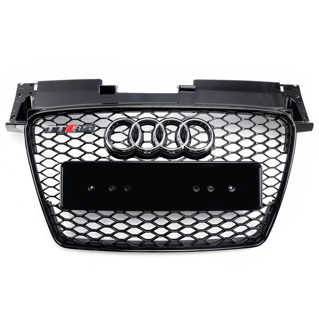 2006-2014 Audi TT TTS RS Style Front Honeycomb Grille Grill Gloss Black