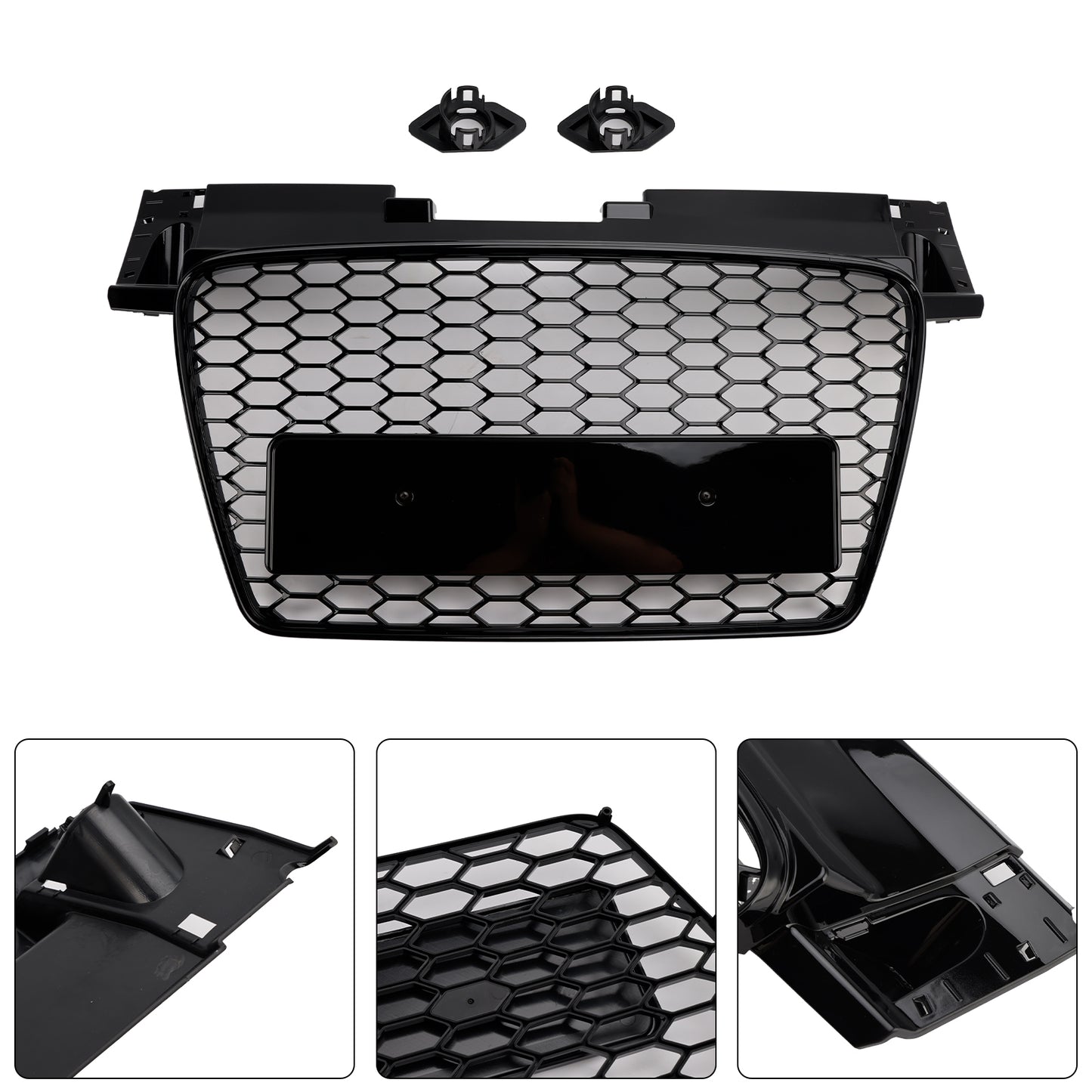 Audi TT TTS 2006-2014RS Style Front Honeycomb Grill Grille Gloss Black