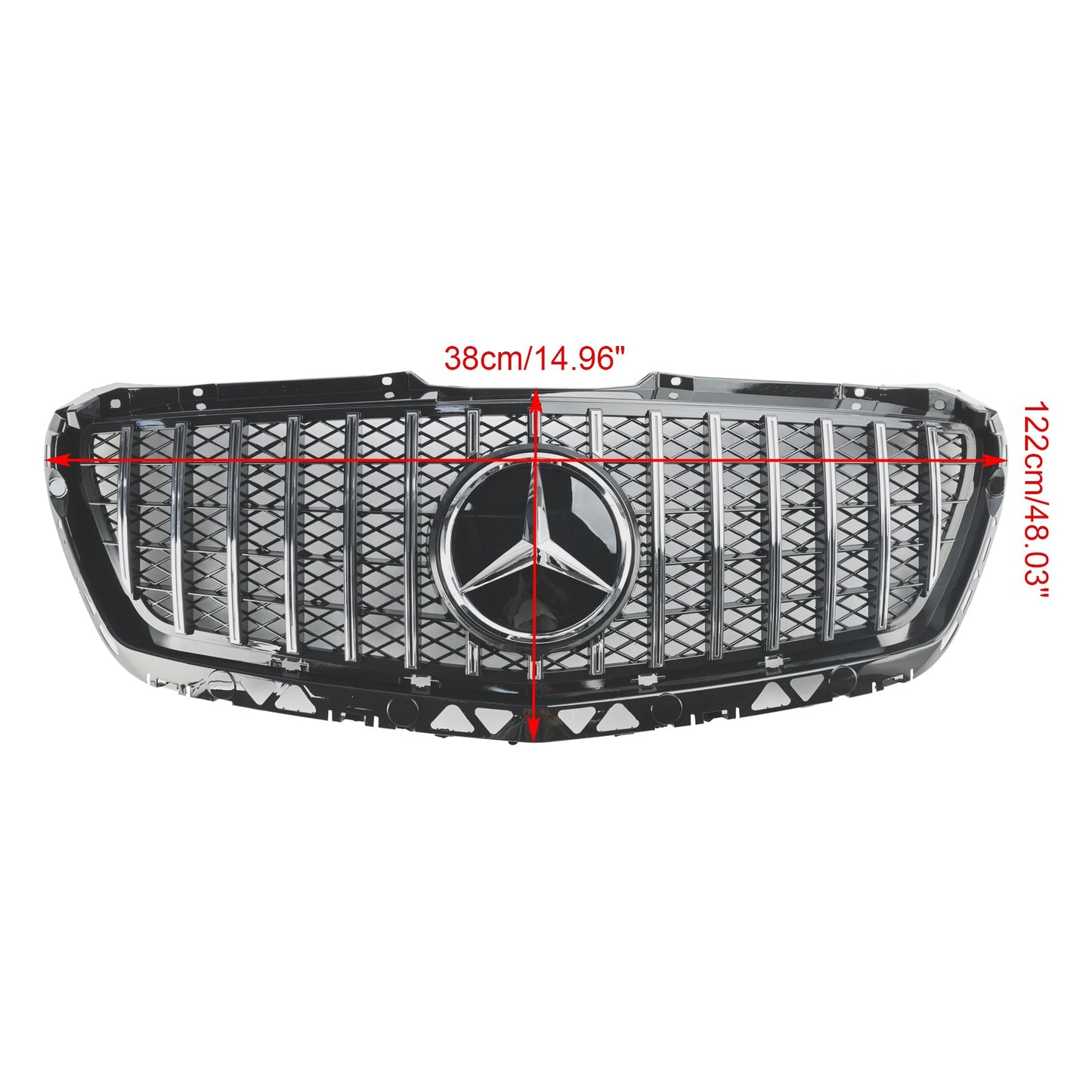 2014-2018 Mercedes Benz Sprinter W906 Front Bumper Grill Grille Chrome