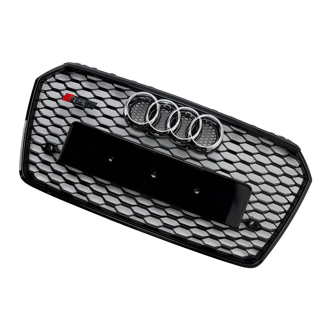 2016-2018 Audi A7 C7 S7 RS7 Style Honeycomb Front Bumper Grille Grill Black