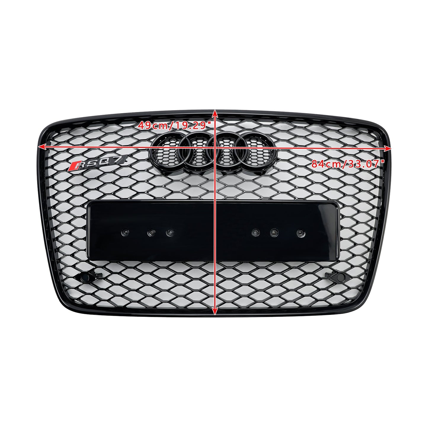 2005-2015 Audi Q7 Gloss Black Front Bumper Radiator Vent Mesh Grille Grill