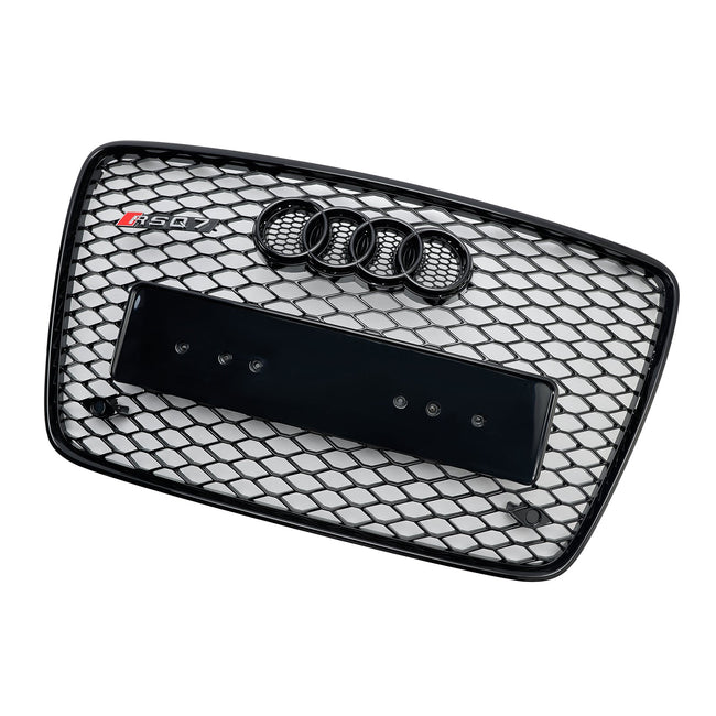 2005-2015 Audi Q7 Gloss Black Front Bumper Radiator Vent Mesh Grille Grill