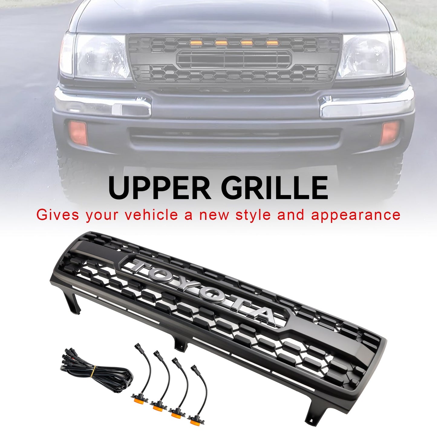 1997-2000 Toyota Tacoma TRD PRO Honeycomb Front Bumper Grill Grille