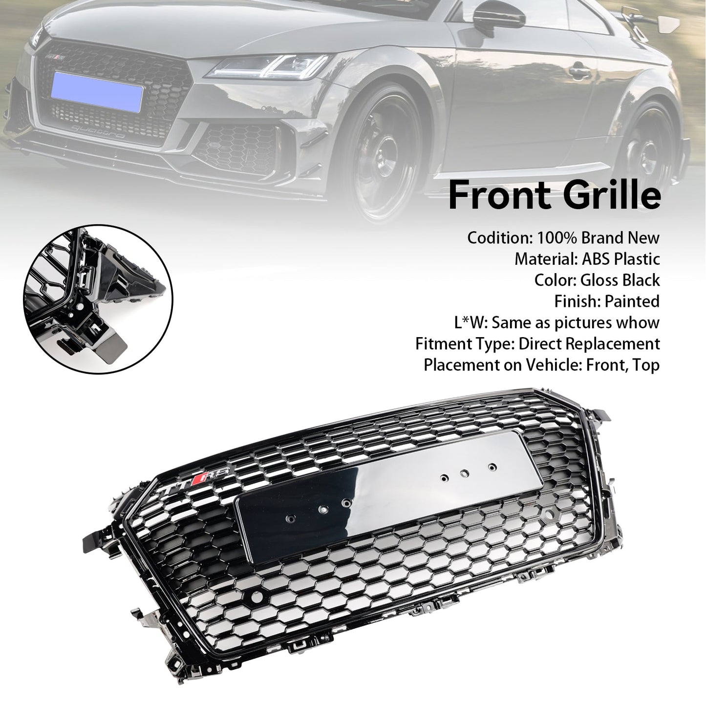 2014-2023 Audi TT MK3 FV 8S RS Style Front Honeycomb Grille Grill