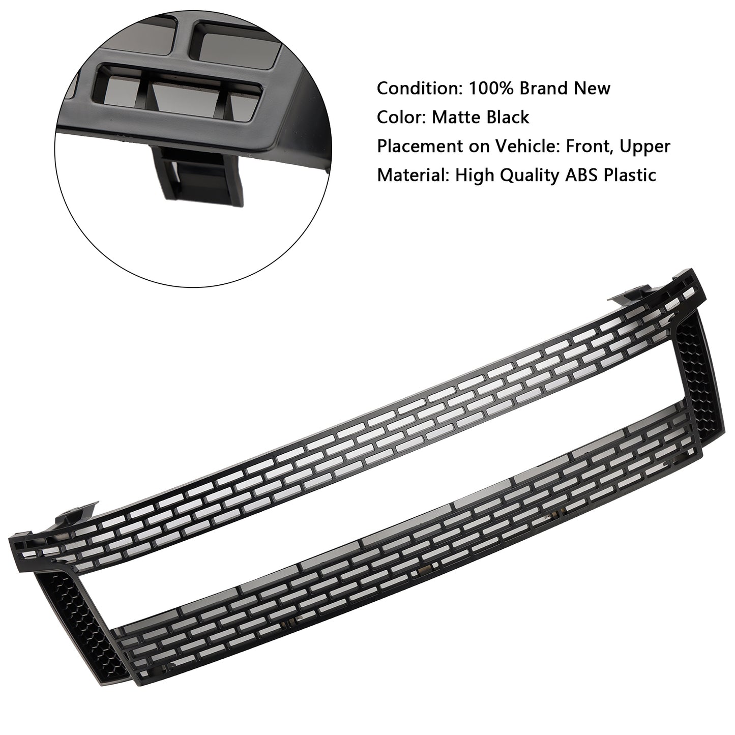 2012-2014 Ford Ranger T6 PX1 Matt Black Front Bumper Grill Grille