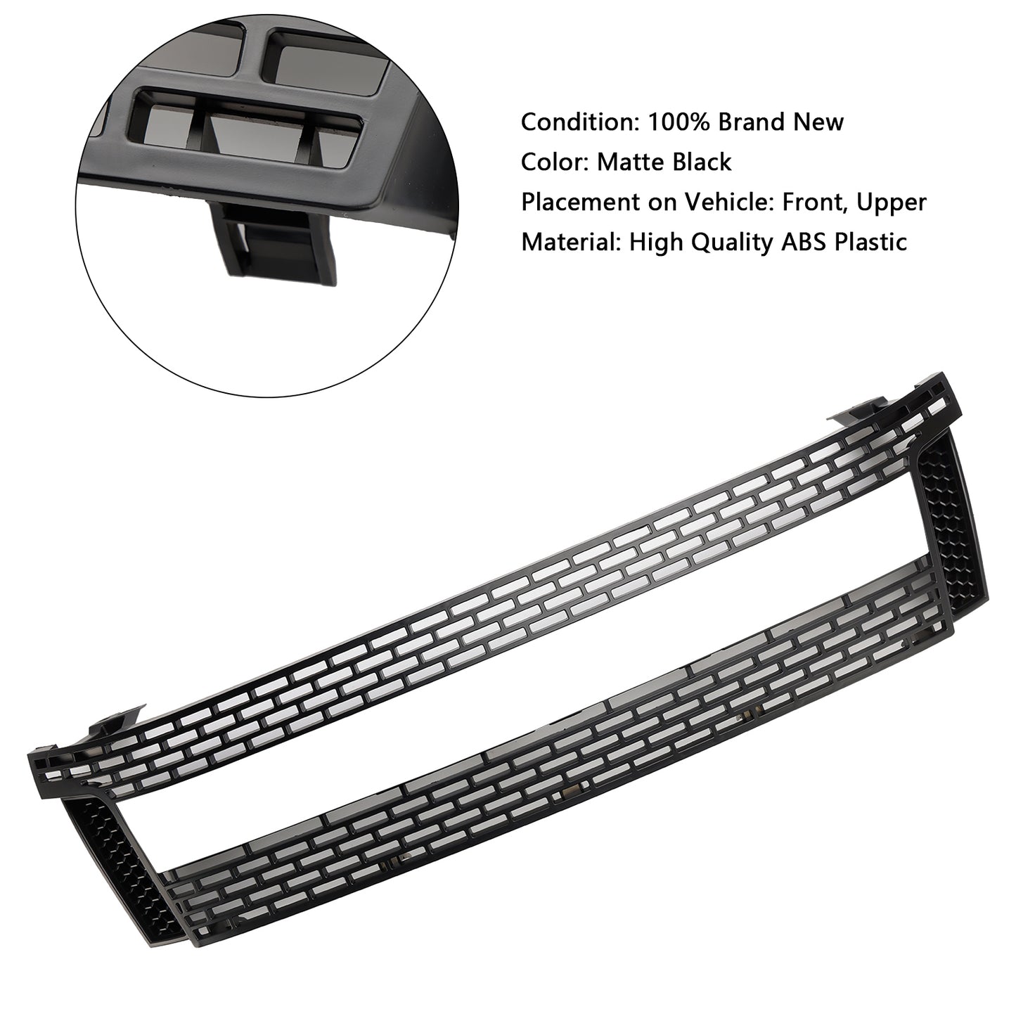 2012-2014 Ford Ranger T6 PX1 Matt Black Front Bumper Grill Grille