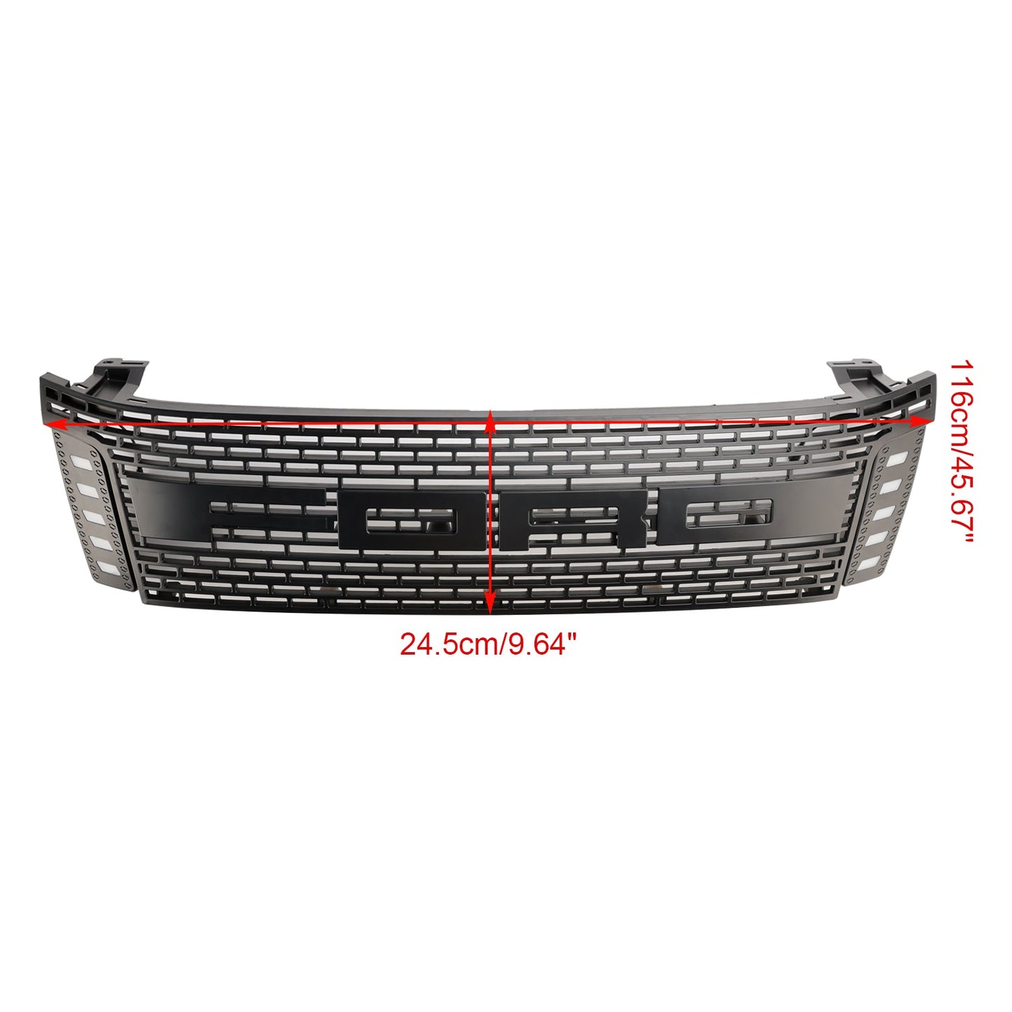 2012-2014 Ford Ranger T6 w/ LED Light Matt Black Front Bumper Grill Grille
