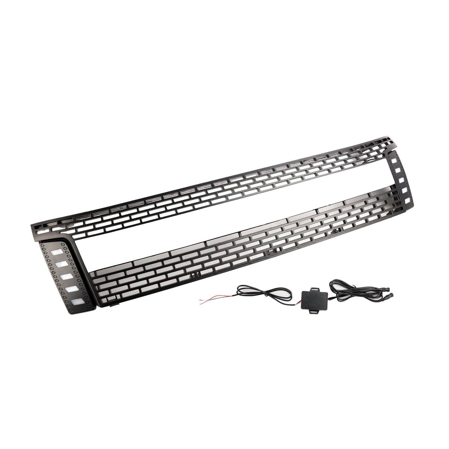 2012-2014 Ford Ranger T6 w/ LED Light Matt Black Front Bumper Grill Grille