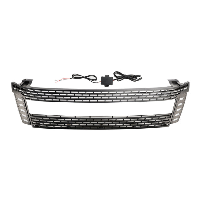 2012-2014 Ford Ranger T6 w/ LED Light Matt Black Front Bumper Grill Grille