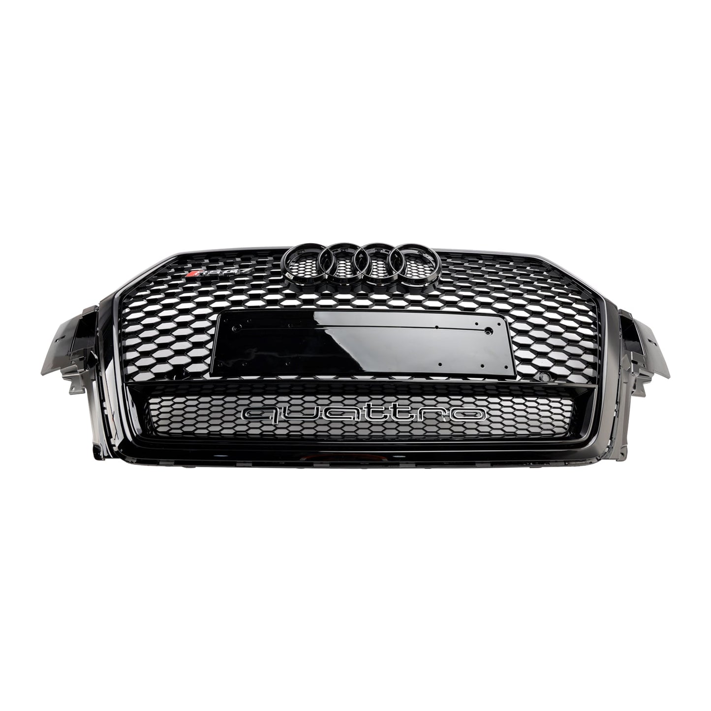 2016-2019 Audi Q7 SQ7 Gloss Black Front Bumper Radiator Vent Mesh Grille Grill