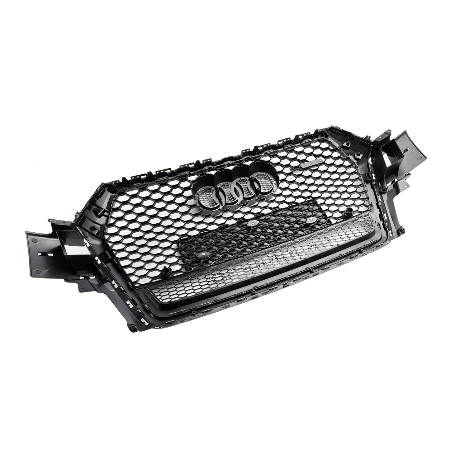 2016-2019 Audi Q7 SQ7 Gloss Black Front Bumper Radiator Vent Mesh Grille Grill