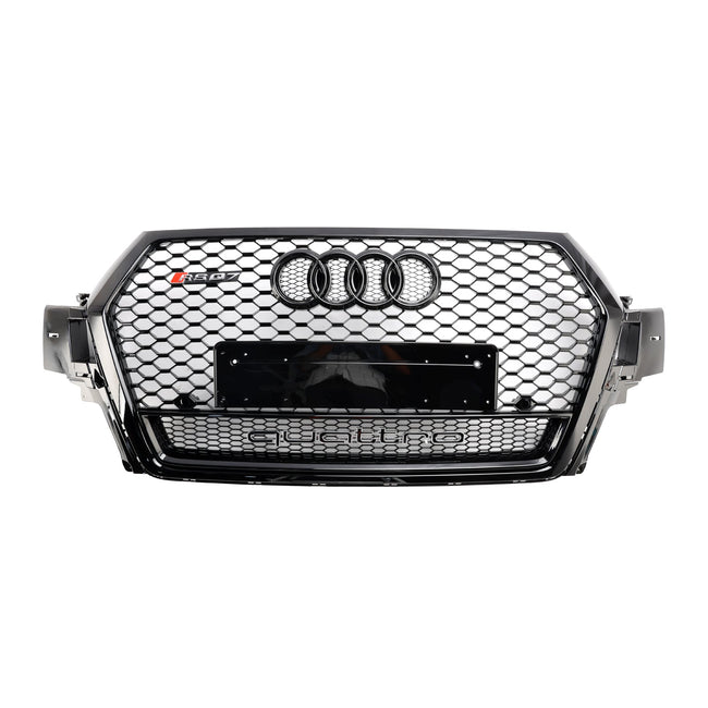 2016-2019 Audi Q7 SQ7 Gloss Black Front Bumper Radiator Vent Mesh Grille Grill