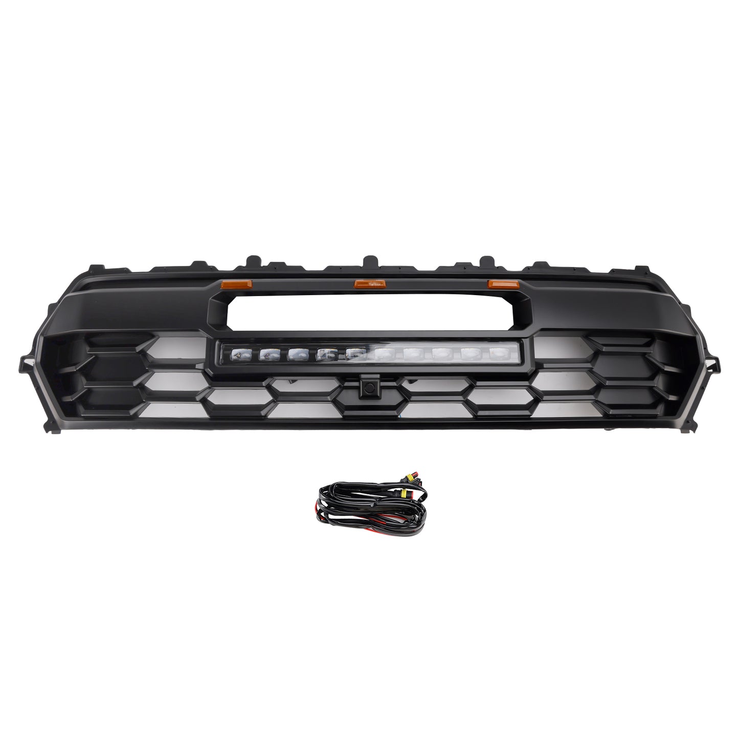 2024+ Toyota Tacoma Black Front Bumper Grille Grill With Led & Light Bar