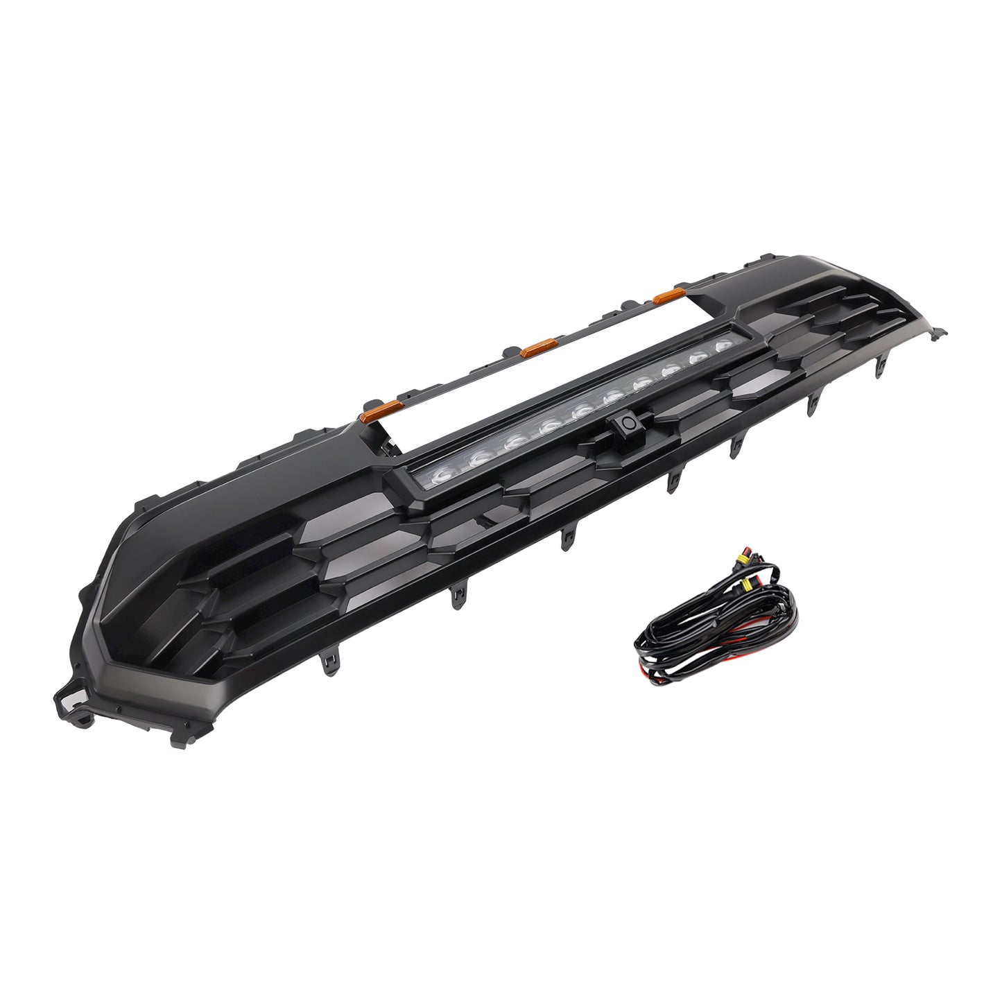 2024+ Toyota Tacoma Black Front Bumper Grill Grille With Led & Light Bar