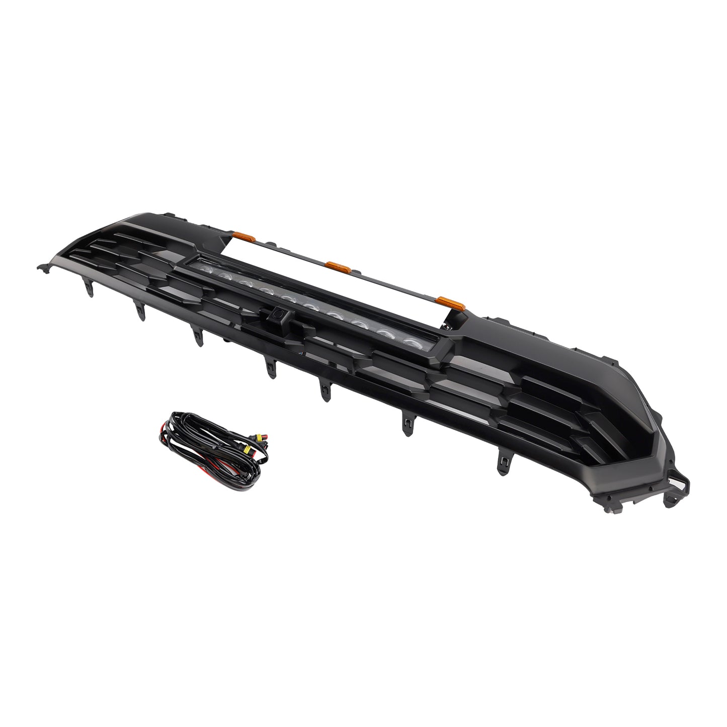 2024+ Toyota Tacoma Black Front Bumper Grill Grille With Led & Light Bar