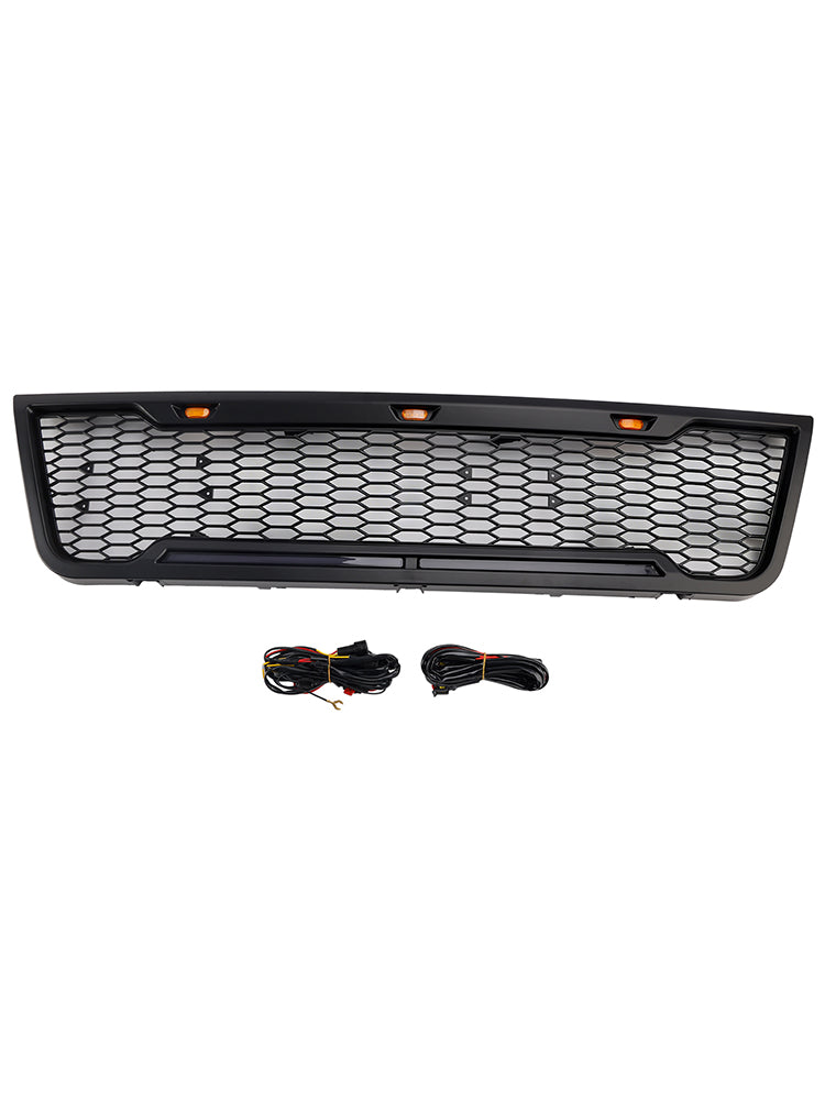 2003-2007 Ford E150 E250 E350 With Led Black Front Bumper Grill Grille