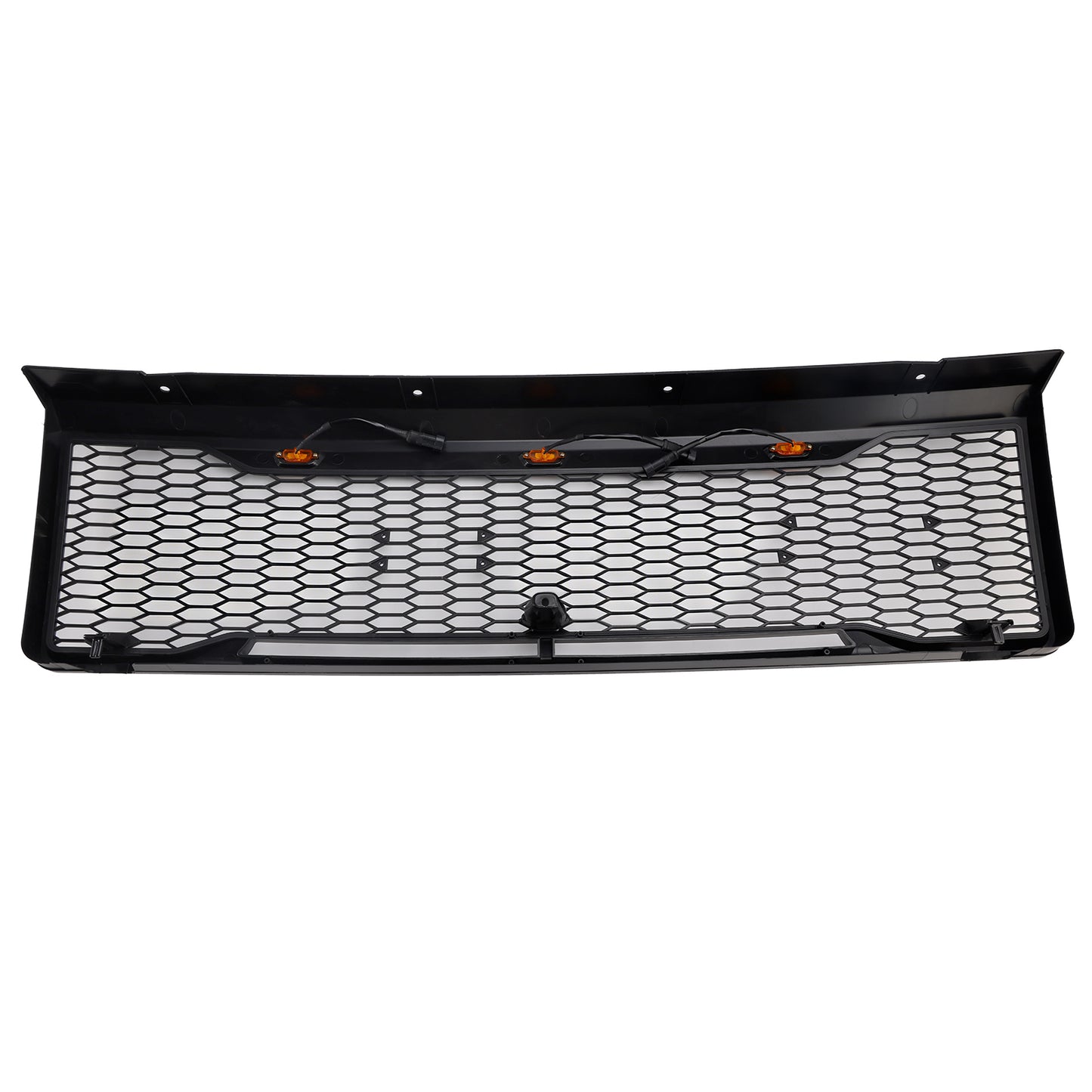 1992-1996 Ford F150 W/ Led Matte Black Front Honeycomb Bumper Grille Grill