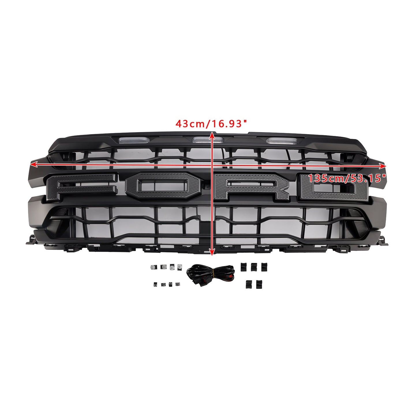 2024+ Ford F150 RAPTOR Black Front Bumper Grille Grill