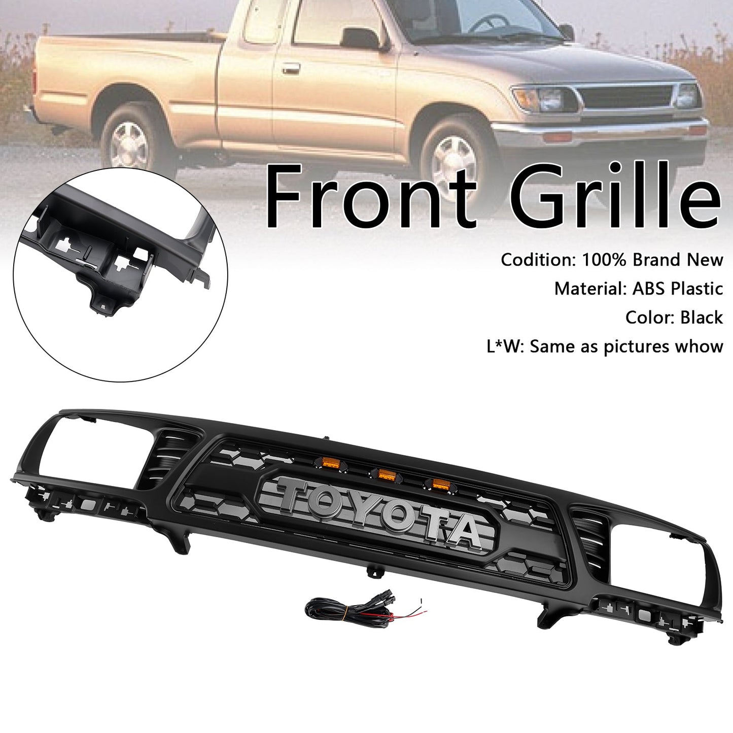 1995-1997 Toyota Tacoma TRD PRO Honeycomb Front Bumper Grill Grille