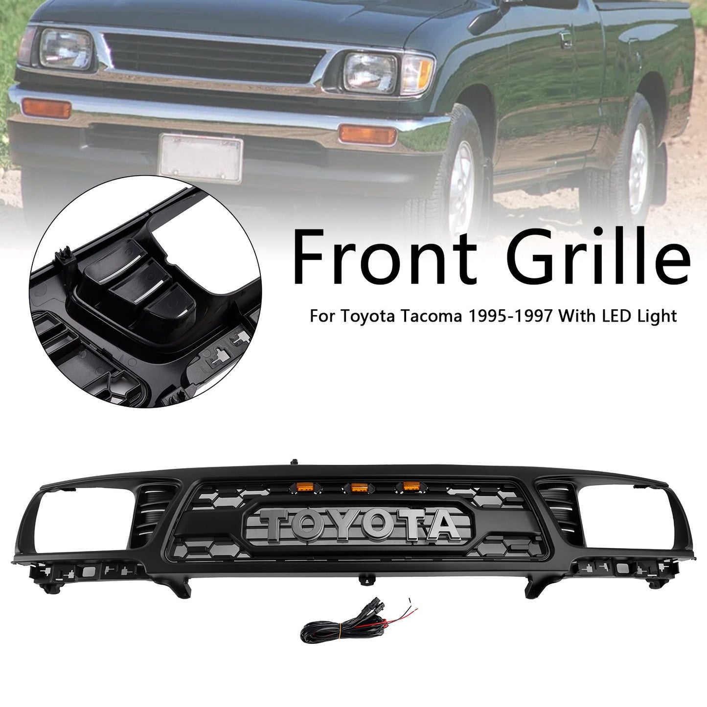 1995-1997 Toyota Tacoma TRD PRO Honeycomb Front Bumper Grill Grille