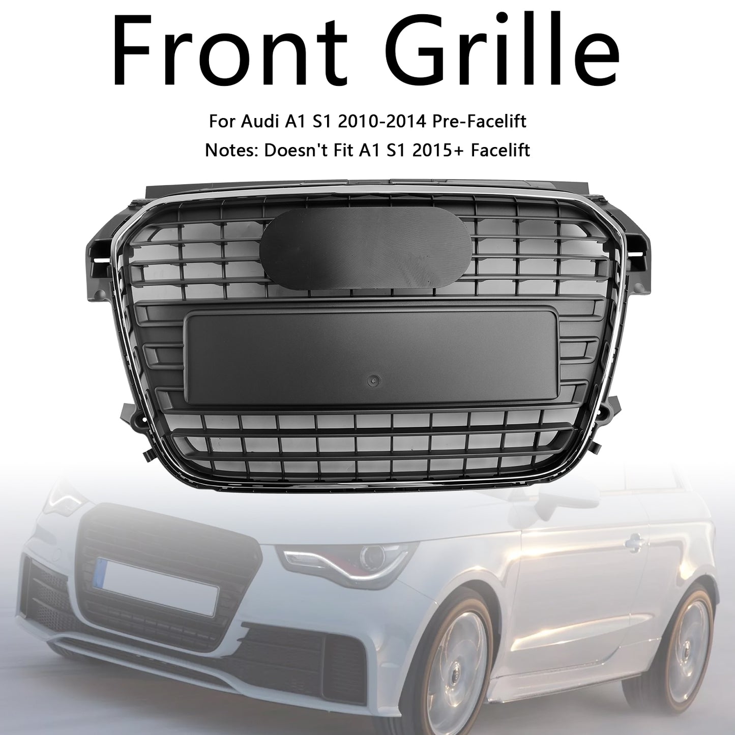 2010-2014 Audi A1 S-Line MK1 Chrome Front Bumper Grill Grille